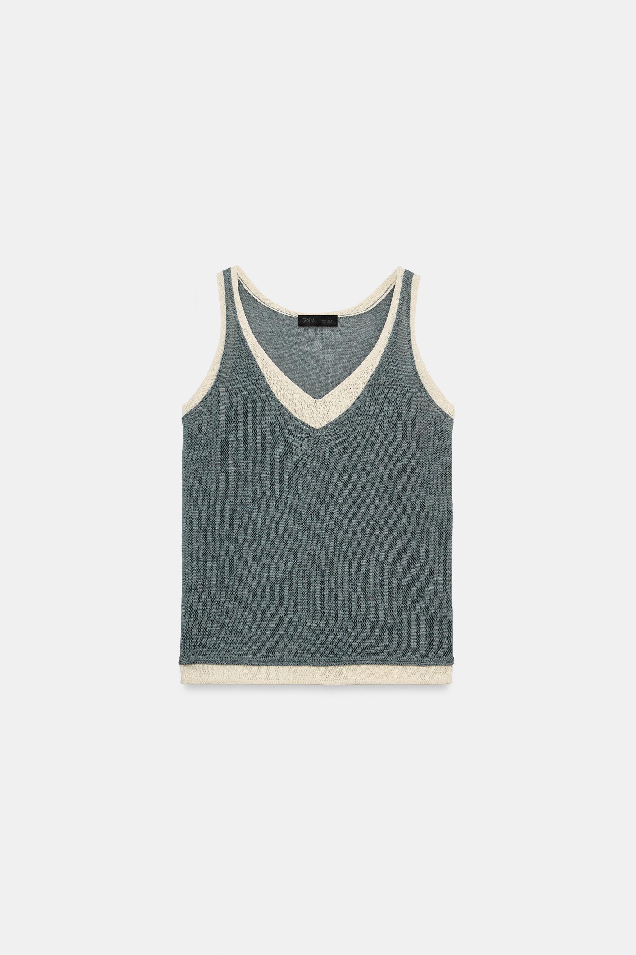 TOP EN MAILLE BIMATIÈRE